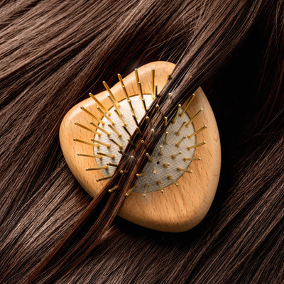 Gua Sha Hair & Scalp Brush: Love Heart Wooden Edition